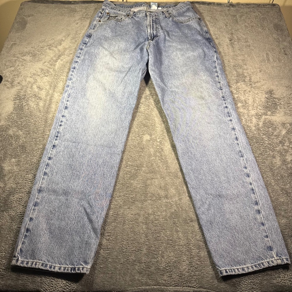 Cinch Black Label Relaxed Fit Straight Leg Light Wash Denim Jeans Mens 34x33